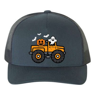 Monster Truck Ghost Pumpkin Halloween Costume Yupoong Adult 5-Panel Trucker Hat