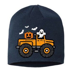 Monster Truck Ghost Pumpkin Halloween Costume Sustainable Beanie