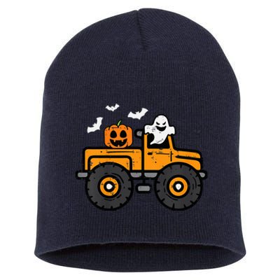 Monster Truck Ghost Pumpkin Halloween Costume Short Acrylic Beanie