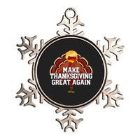 Make Thanksgiving Great Again Trump Turkey Funny 2024 Gift Metallic Star Ornament