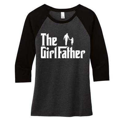Mens The Girl Father Funny Dad Of Girls Daddy Daughter Girl Dad Women's Tri-Blend 3/4-Sleeve Raglan Shirt