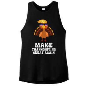 Make Thanksgiving Great Again Trump Holiday Turkey 2024 Ladies PosiCharge Tri-Blend Wicking Tank