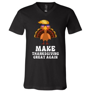 Make Thanksgiving Great Again Trump Holiday Turkey 2024 V-Neck T-Shirt