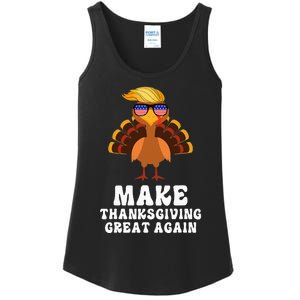 Make Thanksgiving Great Again Trump Holiday Turkey 2024 Ladies Essential Tank