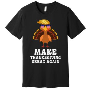 Make Thanksgiving Great Again Trump Holiday Turkey 2024 Premium T-Shirt