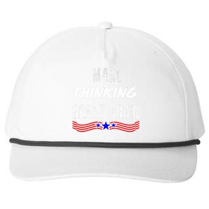 Make Thinking Great Again Snapback Five-Panel Rope Hat