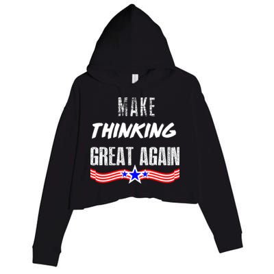 Make Thinking Great Again Crop Fleece Hoodie