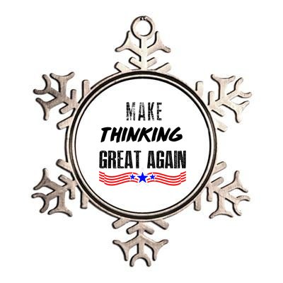 Make Thinking Great Again Metallic Star Ornament