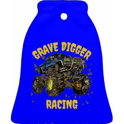 Monsters Truck Grave Diggers Off Roads 4 X 4 Racing Monsters Funny Gift Ceramic Bell Ornament