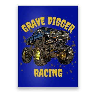 Monsters Truck Grave Diggers Off Roads 4 X 4 Racing Monsters Funny Gift Poster