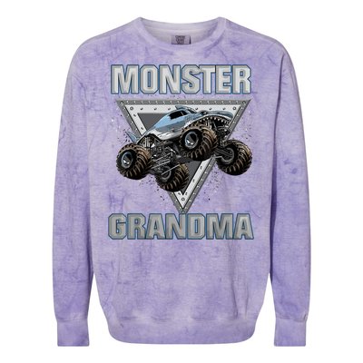 Monster Truck Grandma Colorblast Crewneck Sweatshirt