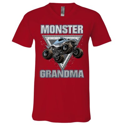 Monster Truck Grandma V-Neck T-Shirt