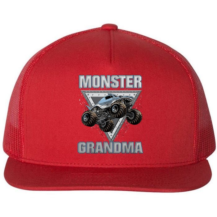 Monster Truck Grandma Flat Bill Trucker Hat