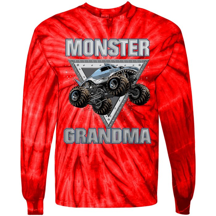 Monster Truck Grandma Tie-Dye Long Sleeve Shirt