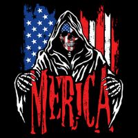 Merica The Grim Reaper Skull American Flag 4th Of July Gift Cooling Performance Crew T-Shirt