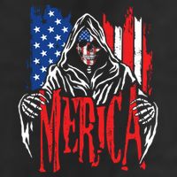 Merica The Grim Reaper Skull American Flag 4th Of July Gift Adult Drive Performance Visor