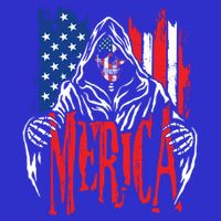 Merica The Grim Reaper Skull American Flag 4th Of July Gift Womens Tank Top