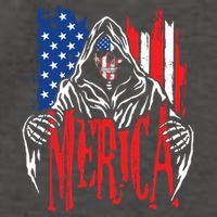 Merica The Grim Reaper Skull American Flag 4th Of July Gift Vector Backpack