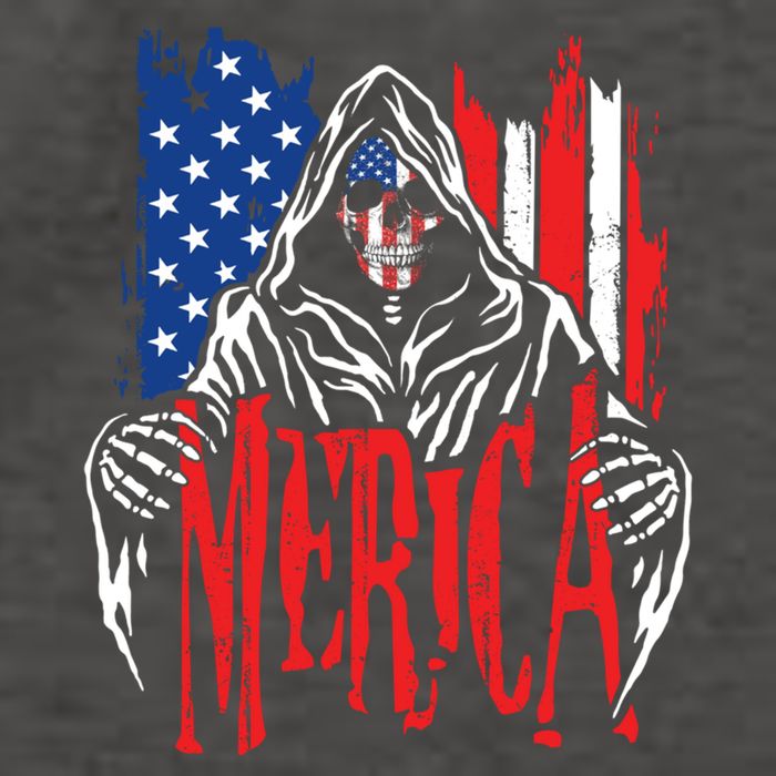 Merica The Grim Reaper Skull American Flag 4th Of July Gift Vector Backpack