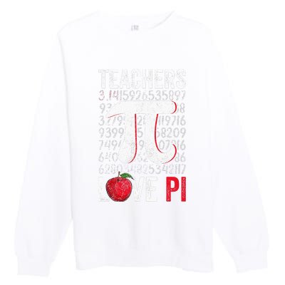 Math Teachers Geek Love Pi Symbol  Pi Day Premium Crewneck Sweatshirt