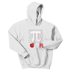 Math Teachers Geek Love Pi Symbol  Pi Day Kids Hoodie