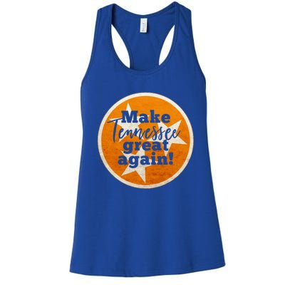 Make Tennessee Great Again State Flag Football Fan Gift Women's Racerback Tank