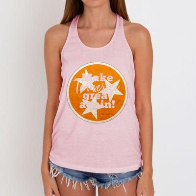 Make Tennessee Great Again State Flag Football Fan Gift Women's Knotted Racerback Tank