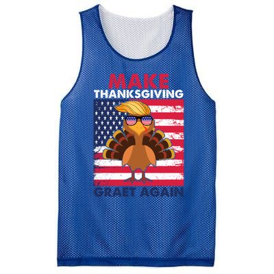 Make Thanksgiving Great Again Trump Vintage Flag Turkey 2024 Gift Mesh Reversible Basketball Jersey Tank