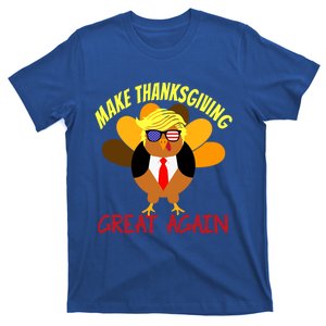 Make Thanksgiving Great Again Turkey Funny 2024 Usa Flag Gift T-Shirt