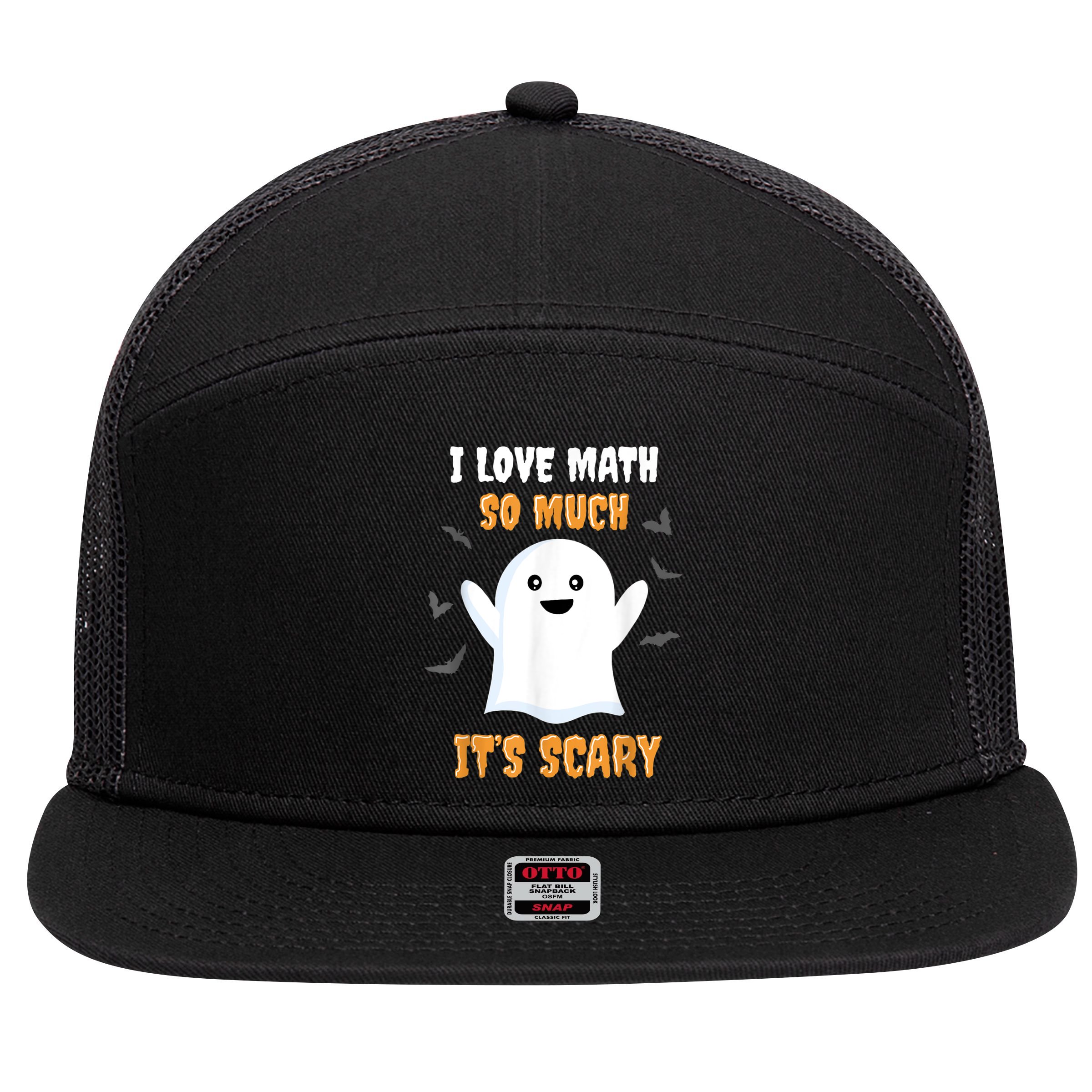 Math Teacher Halloween Funny Math Class School Mathematician 7 Panel Mesh Trucker Snapback Hat