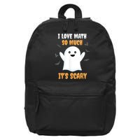 Math Teacher Halloween Funny Math Class School Mathematician 16 in Basic Backpack
