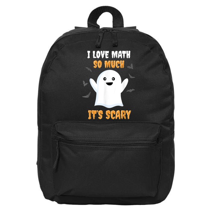 Math Teacher Halloween Funny Math Class School Mathematician 16 in Basic Backpack