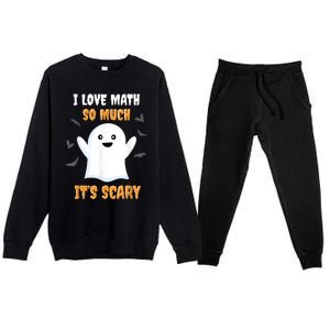 Math Teacher Halloween Funny Math Class School Mathematician Premium Crewneck Sweatsuit Set