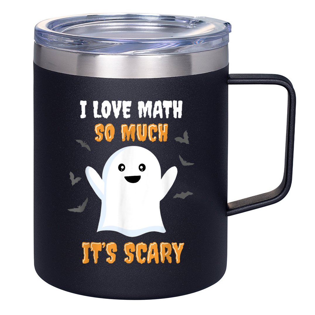 Math Teacher Halloween Funny Math Class School Mathematician 12oz Stainless Steel Coffee Mug