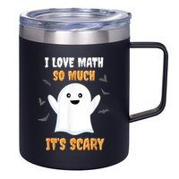 Math Teacher Halloween Funny Math Class School Mathematician 12oz Stainless Steel Coffee Mug