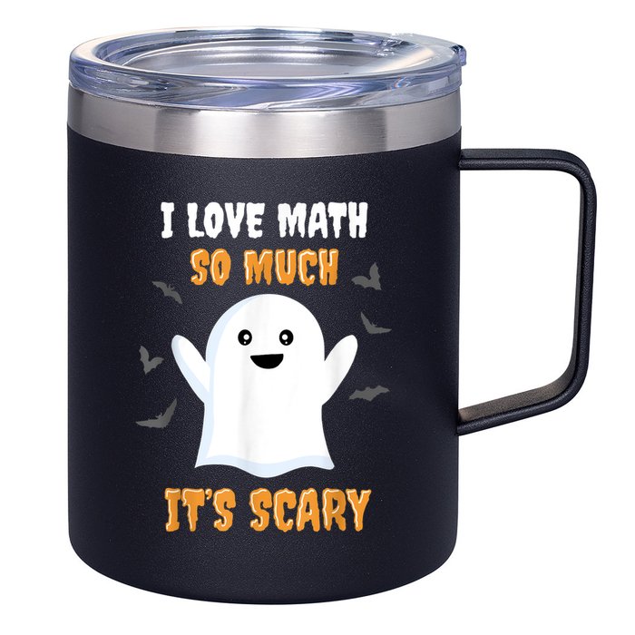 Math Teacher Halloween Funny Math Class School Mathematician 12oz Stainless Steel Coffee Mug