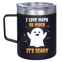 Math Teacher Halloween Funny Math Class School Mathematician 12oz Stainless Steel Coffee Mug