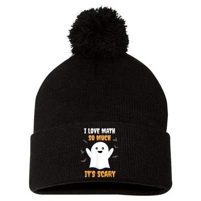 Math Teacher Halloween Funny Math Class School Mathematician Pom Pom 12in Knit Beanie