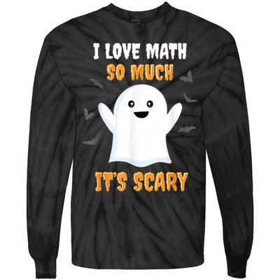 Math Teacher Halloween Funny Math Class School Mathematician Tie-Dye Long Sleeve Shirt