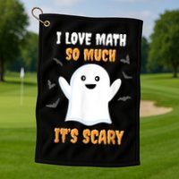 Math Teacher Halloween Funny Math Class School Mathematician Golf Towel