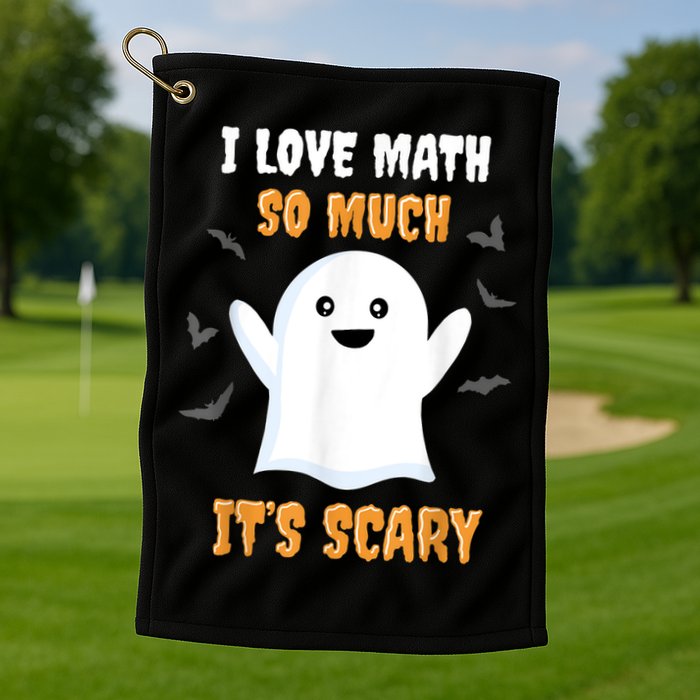 Math Teacher Halloween Funny Math Class School Mathematician Golf Towel