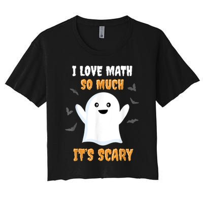 Math Teacher Halloween Funny Math Class School Mathematician Crop Top