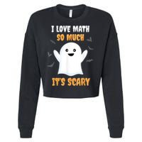 Math Teacher Halloween Funny Math Class School Mathematician Cropped Pullover Crew