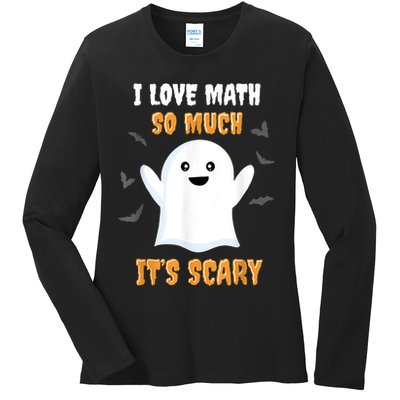 Math Teacher Halloween Funny Math Class School Mathematician Ladies Long Sleeve Shirt