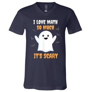 Math Teacher Halloween Funny Math Class School Mathematician V-Neck T-Shirt