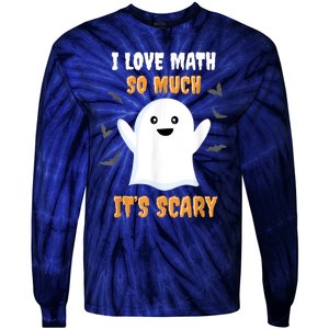 Math Teacher Halloween Funny Math Class School Mathematician Tie-Dye Long Sleeve Shirt