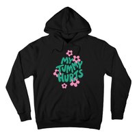 My Tummy Hurts Aesthetic Cute Flower Groovy Graphic Hoodie