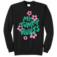 My Tummy Hurts Aesthetic Cute Flower Groovy Graphic Sweatshirt