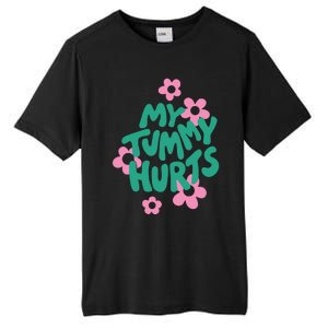 My Tummy Hurts Aesthetic Cute Flower Groovy Graphic Tall Fusion ChromaSoft Performance T-Shirt