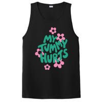 My Tummy Hurts Aesthetic Cute Flower Groovy Graphic PosiCharge Competitor Tank